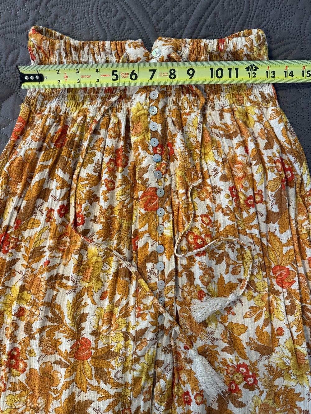 Gypsy Rachel Zoe Floral Button-Front Maxi Skirt Medium boho - Picture 13 of 15